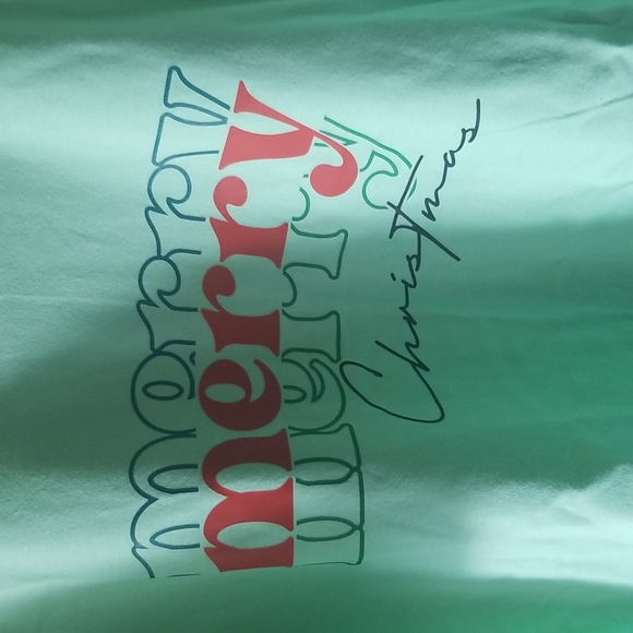 🍁💥Host pick 🍁 💥-Aqua green Christmas teeshirt XL custom made - Picture 2 of 4